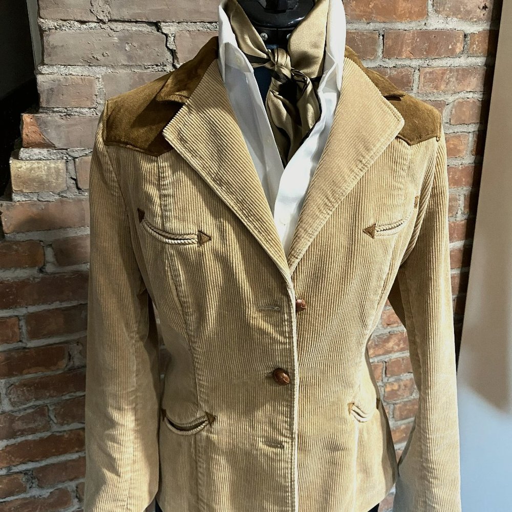 Ralph Lauren Caramel Wide Wale Corduroy Blazer